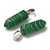 Synthetic Malachite Pendants G-Z067-07P-02-3