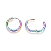 Ion Plating(IP) 304 Stainless Steel Huggie Hoop Earrings EJEW-F111A-17mm-Y-3