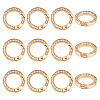 Unicraftale 12pcs Alloy Spring Gate Ring with Rhinestone FIND-UN0003-37KCG-1