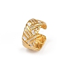 304 Stainless Steel Adjustable Enamel Cuff Rings for Women RJEW-A074-06G-4