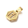 304 Stainless Steel Charms LS-STAS-H227-01G-H-2