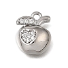 Brass Micro Pave Clear Cubic Zirconia Charms KK-N290-22P-1