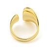 Brass Open Cuff Ring for Women AJEW-U003-07G-3