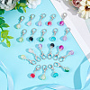   100Pcs Crackle Glass Beads Pendant Decorations HJEW-PH0001-54-4