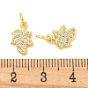 Rack Plating Brass Micro Pave Clear Cubic Zirconia Pendants KK-B093-14G-3