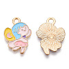 Alloy Enamel Pendants ENAM-T016-25-1