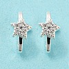 Rack Plating Brass Micro Pave Clear Cubic Zirconia Connector Charms KK-F864-04S-2