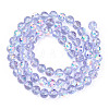 Transparent Electroplate Glass Beads Strands EGLA-N012-001-A01-2