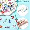40Pcs 4 Styles 304 Stainless Steel Enamel Charms STAS-CJ0003-27-3