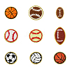 18Pcs 9 Styles Ball Polyester Embroidered Appliques PATC-FH0001-11-1