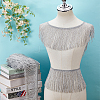 Polyester Tassel Lace Trim SRIB-WH0011-251A-02-5