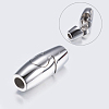 304 Stainless Steel Magnetic Clasps with Glue-in Ends STAS-P181-36P-2