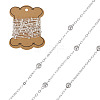 5M Brass Flat Oval Cable Chains CHC-TADJ0001-01S-1