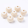 Unfinished Natural Wood European Beads WOOD-S057-008B-1