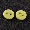 2-Hole Flat Round Resin Sewing Buttons for Costume Design BUTT-E119-14L-15-2
