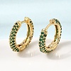Brass Micro Pave Cubic Zirconia Hoop Earrings KK-CBA8324-24G-01-3