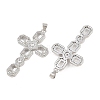 Brass Micro Pave Cubic Zirconia Pendants CU-CBADC6C-13P-02-2