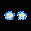 Handmade Polymer Clay 3D Flower Plumeria Beads X-CLAY-Q192-30mm-05-2