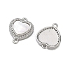 Brass Micro Pave Cubic Zirconia Connector Charms KK-H256-13P-2