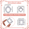 12Pcs 3 Styles Resin Embossed Photo Frames AJEW-NB0007-74-2