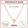 1Pc 304 Stainless Steel Chain & Brass Micro Pave Cubic Zirconia Letter Pendant Necklaces NJEW-LP0001-36P-G-2