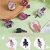 7Pcs 7 Style Heart & Moon & Lip & Rugosa Rose Enamel Pin JEWB-SZ0001-81-4