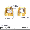 304 Stainless Steel Pave Clear Cubic Zirconia Stud Earrings for Women WG13AAB-02-1