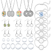 DIY Brass Dangle Earring & Iron Chain Necklaces & Alloy Bangle Making Kits SJEW-UN00001-1
