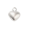 Three-Dimensional Heart Brass Pendants KK-V006-03P-02-2