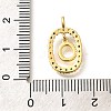 Brass Micro Pave Cubic Zirconia Pendants ZIRC-P123-01G-O02-3