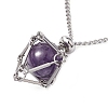 201 Stainless Steel Macrame Pouch Empty Stone Holder for Pendant Necklaces Making NJEW-JN04448-4