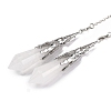 Natural Quartz Crystal Pointed Dowsing Pendulum Big Pendants G-H285-06P-A25-2