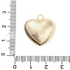 Three-Dimensional Heart Brass Pendants KK-V006-03G-01-4