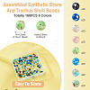 160Pcs 8 Colors Assembled Synthetic Stone and Trochus Shell Beads G-TA0002-31D-4