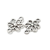 Tibetan Style Alloy Hollow Flower Connector Charms TIBE-S324-10AS-2