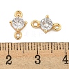 Rack Plating Brass Pave Clear Cubic Zirconia Links KKB-L215-047A-LG-3