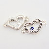 Alloy Rhinestone Evil Eye Links connectors ALRI-S161-01S-2