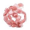 Cherry Quartz Glass Beads Strands G-F769-B01-02-3