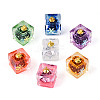 Transparent Inner Flower Resin Pendants RESI-T059-16-1