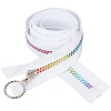 4Pcs #5 Nylon Coil Zippers Rainbow Zipper Tape SENE-CY0001-13B-02-1