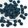 Polymer Clay Rhinestone Beads RB-H284-6MM-Half-229-5