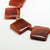 Square & Column Natural Red Agate Beads Strands G-P063-133D-3