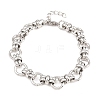 304 Stainless Steel Ring Link Chain Bracelets for Women Men BJEW-H643-10P-4