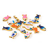 16Pcs 8 Colors Rack Plating Alloy Enamel Beads FIND-TA0002-32-21