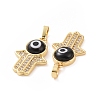 Brass Micro Pave Cubic Zirconia Pendants ZIRC-F136-02G-03-3