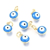 Brass Enamel Charms KK-B024-02G-2