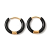 304 Stainless Steel & Enamel Hoop Earrings for Women EJEW-S237-13A-1