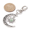 Moon & Sun Alloy Pendant Decorations HJEW-JM01596-01-2