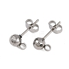 304 Stainless Steel Stud Earring Findings STAS-A119-06P-1