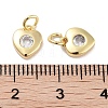 Brass Micro Pave Cubic Zirconia Charms KK-C051-07G-03-3